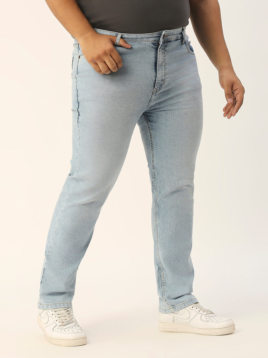 ZUSH Men Plus Size Mid Rise Clean Look  Stretchable Jeans ZU552
