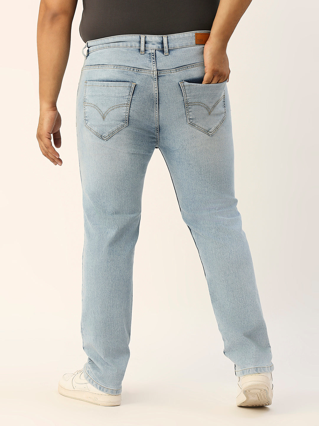 ZUSH Men Plus Size Mid Rise Clean Look  Stretchable Jeans ZU552