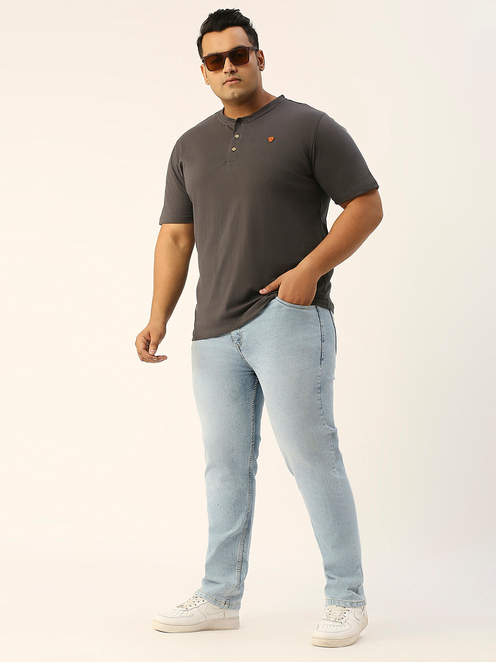 ZUSH Men Plus Size Mid Rise Clean Look  Stretchable Jeans ZU552