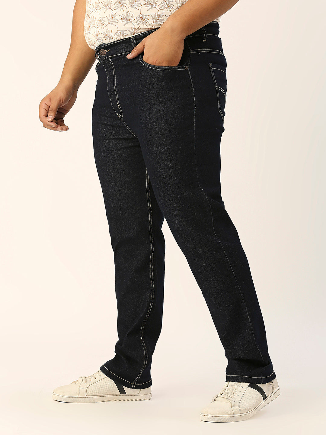 ZUSH Men Plus Size Mid Rise Clean Look  Stretchable Jeans ZU553