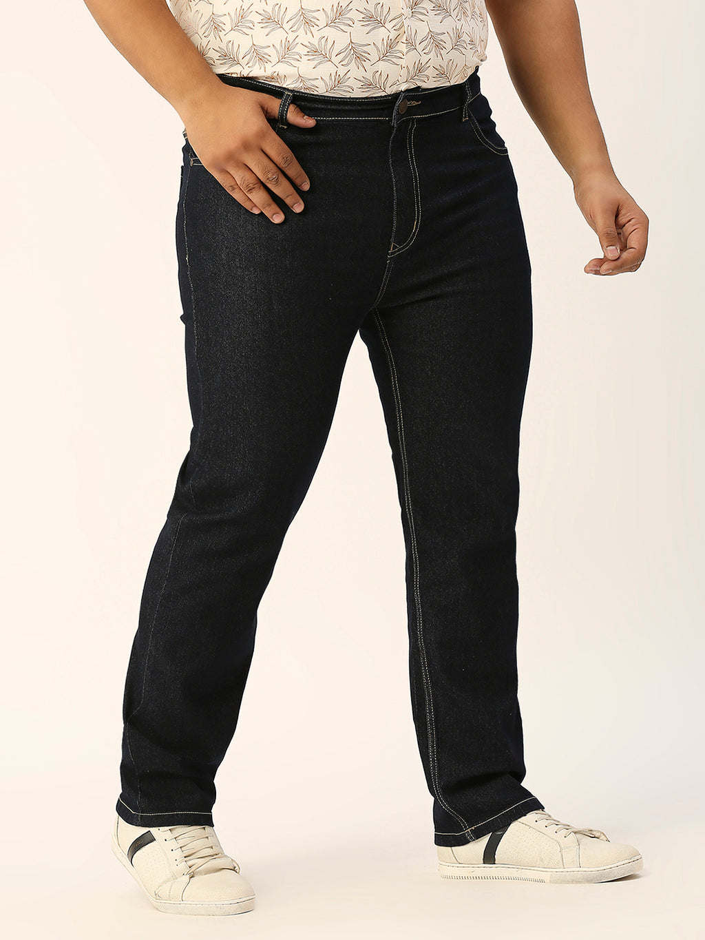 ZUSH Men Plus Size Mid Rise Clean Look  Stretchable Jeans ZU553