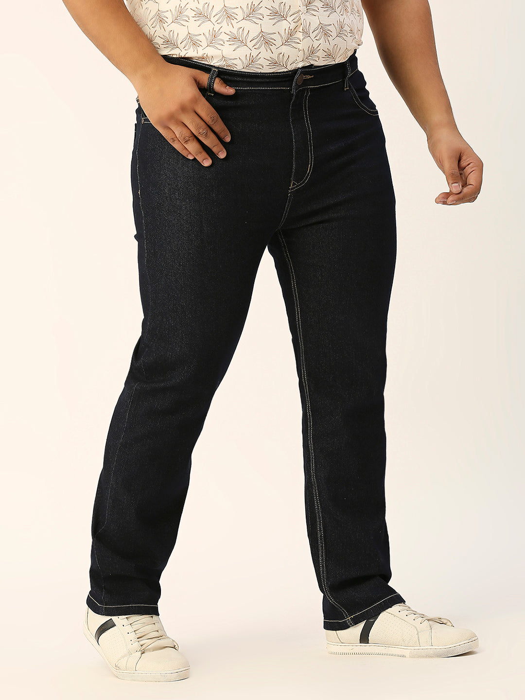 ZUSH Men Plus Size Mid Rise Clean Look  Stretchable Jeans ZU553