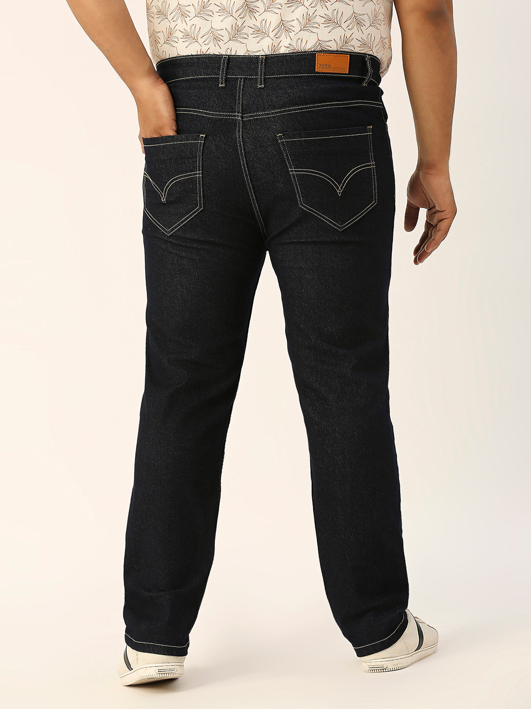 ZUSH Men Plus Size Mid Rise Clean Look  Stretchable Jeans ZU553