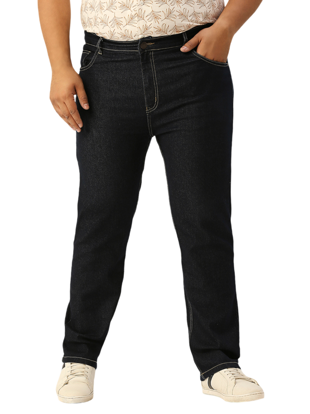 ZUSH Men Plus Size Mid Rise Clean Look  Stretchable Jeans ZU553