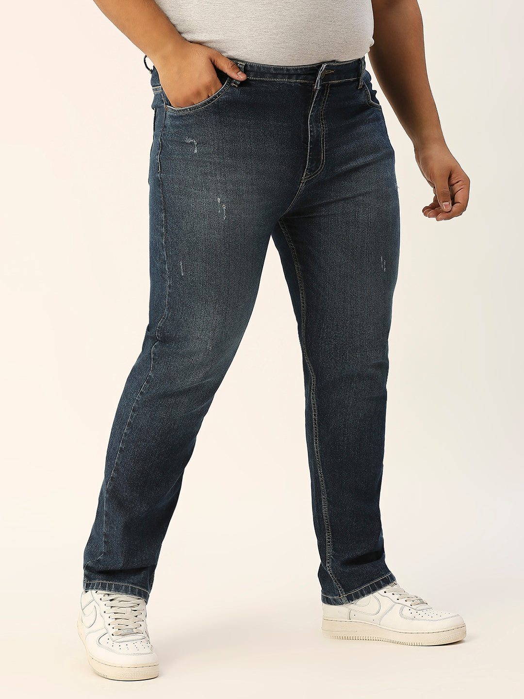 ZUSH Men Plus Size Mid Rise Clean Look  Stretchable Jeans ZU554