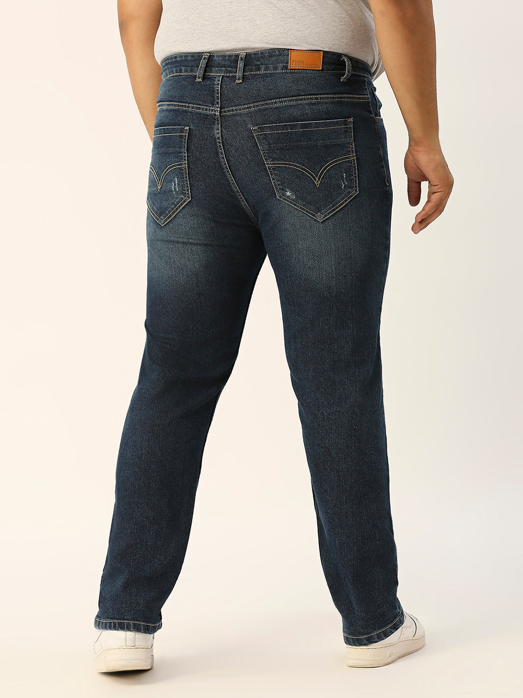 ZUSH Men Plus Size Mid Rise Clean Look  Stretchable Jeans ZU554