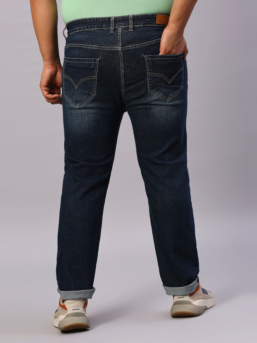 ZUSH Men Plus Size Mid Rise Clean Look  Stretchable Jeans ZU555