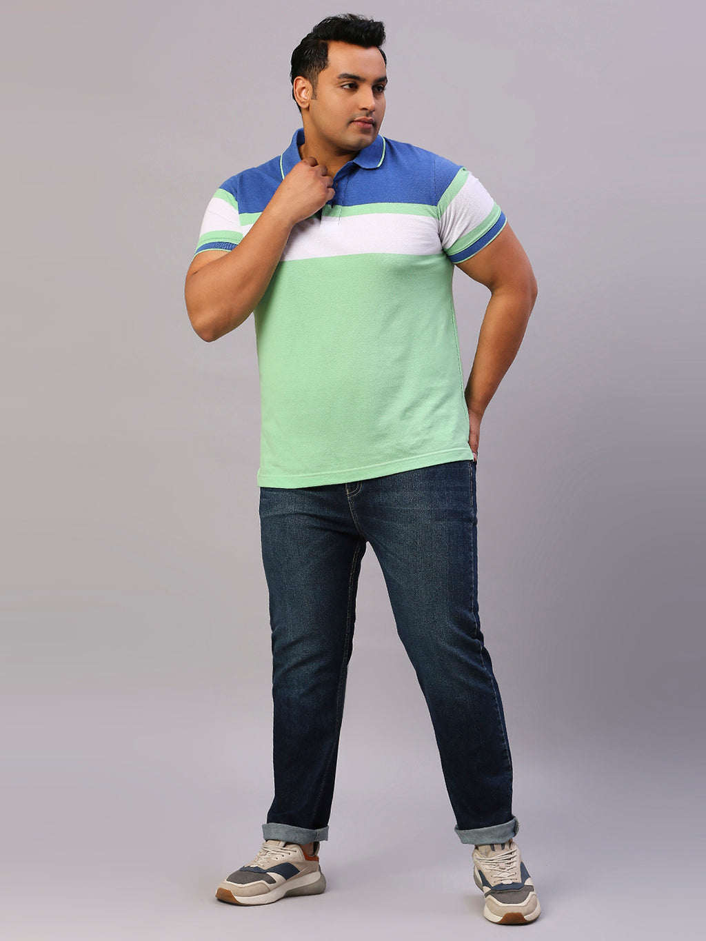 ZUSH Men Plus Size Mid Rise Clean Look  Stretchable Jeans ZU555