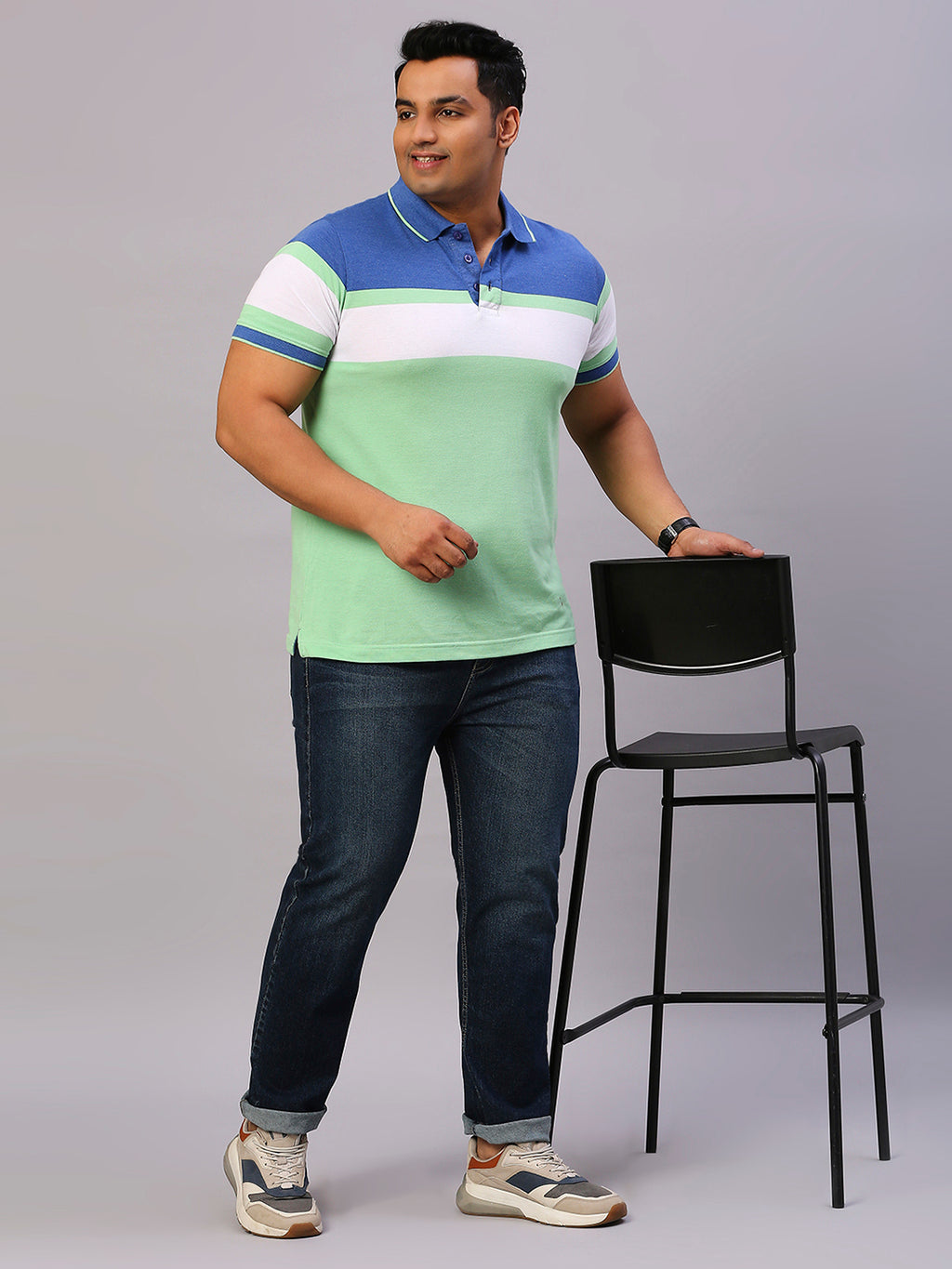 ZUSH Men Plus Size Mid Rise Clean Look  Stretchable Jeans ZU555