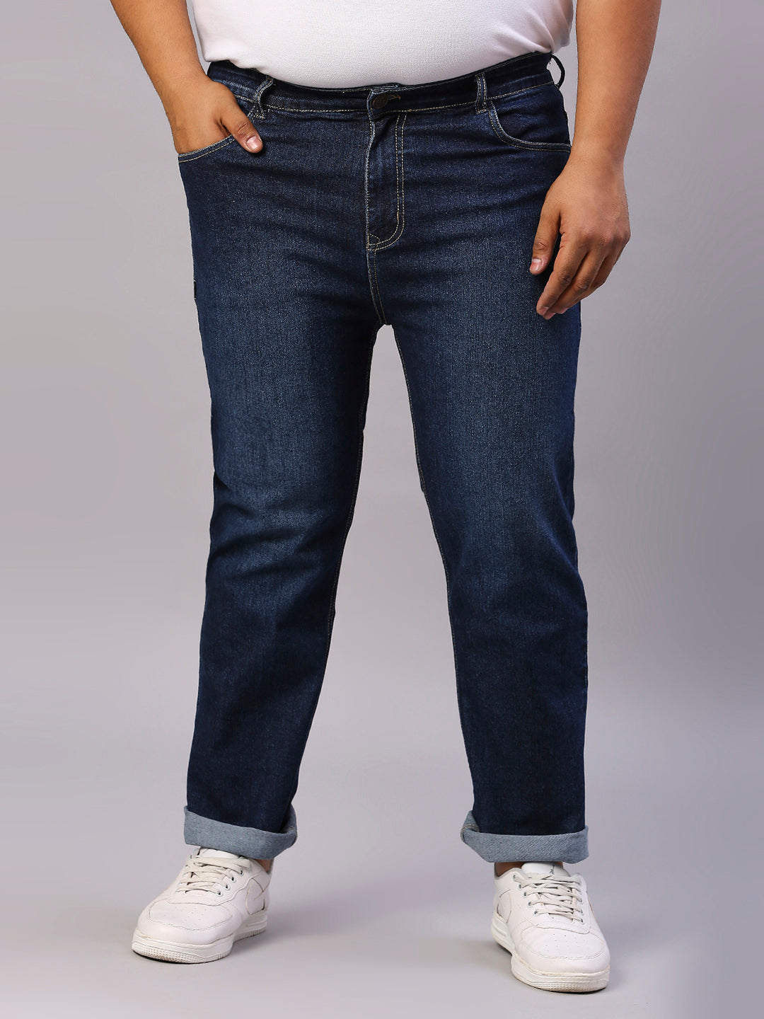 ZUSH Men Plus Size Mid Rise Clean Look  Stretchable Jeans ZU556