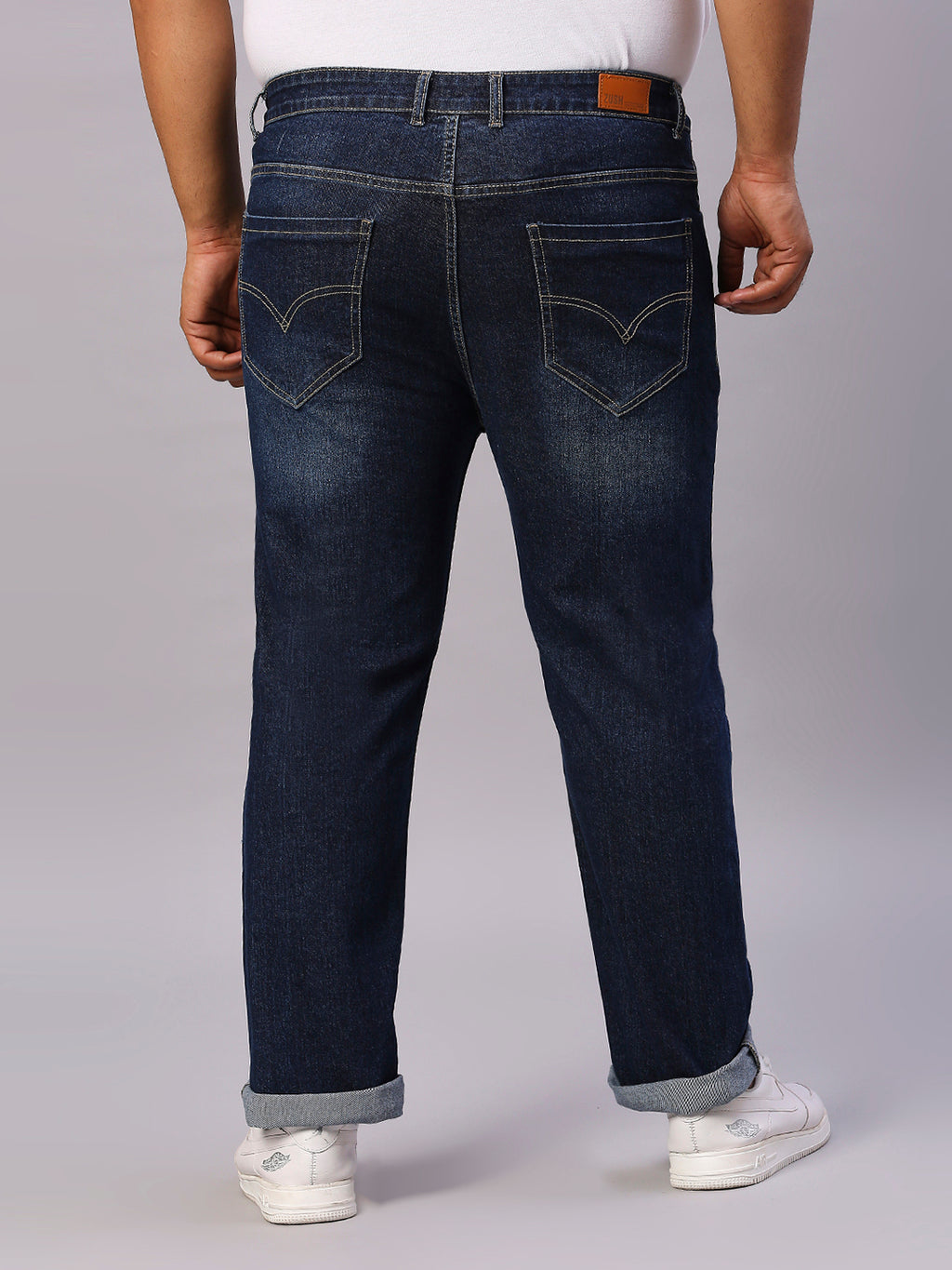ZUSH Men Plus Size Mid Rise Clean Look  Stretchable Jeans ZU556