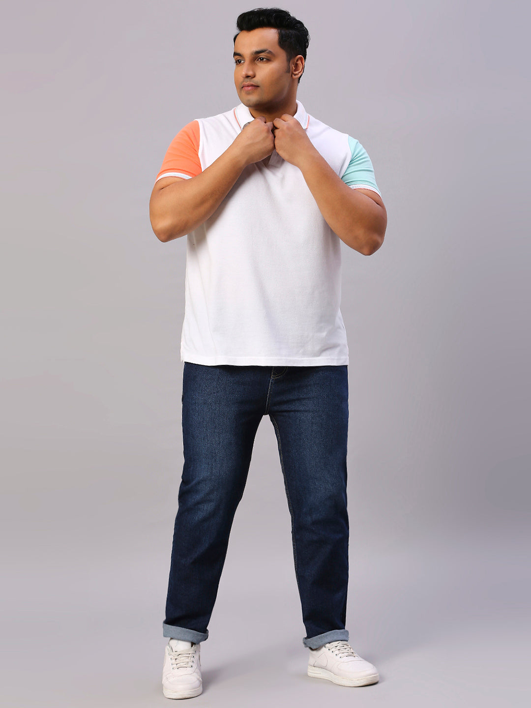 ZUSH Men Plus Size Mid Rise Clean Look  Stretchable Jeans ZU556