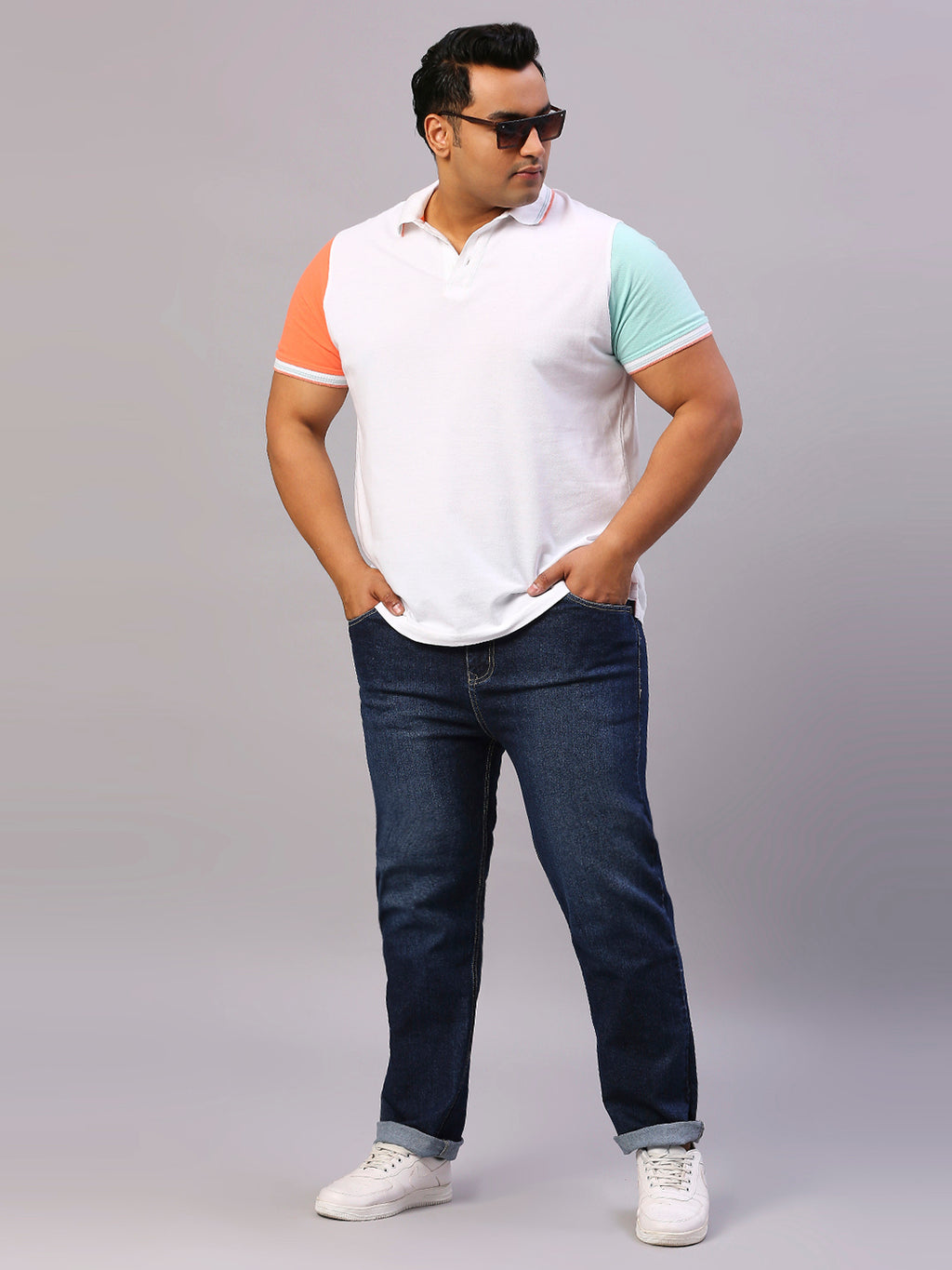 ZUSH Men Plus Size Mid Rise Clean Look  Stretchable Jeans ZU556