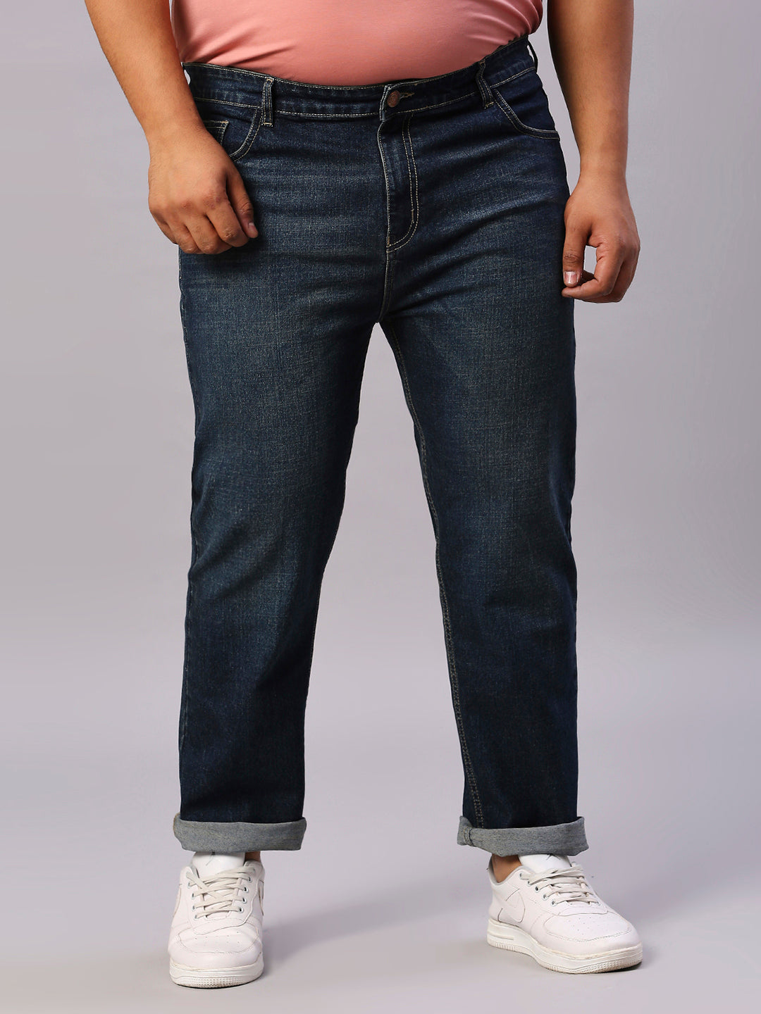 ZUSH Men Plus Size Mid Rise Clean Look  Stretchable Jeans ZU557