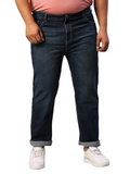 ZUSH Men Plus Size Mid Rise Clean Look Light Fade Stretchable Jeans ZU557