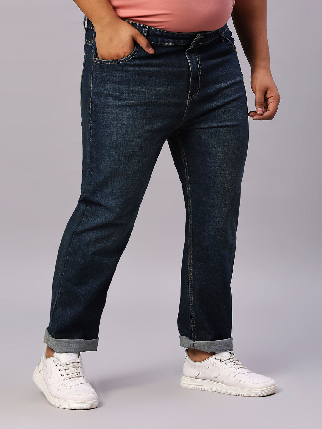 ZUSH Men Plus Size Mid Rise Clean Look  Stretchable Jeans ZU557