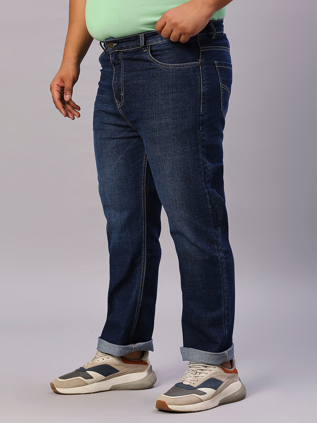 ZUSH Men Plus Size Mid Rise Clean Look  Stretchable Jeans ZU558