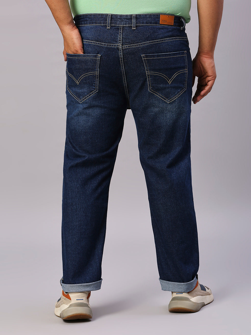 ZUSH Men Plus Size Mid Rise Clean Look  Stretchable Jeans ZU558