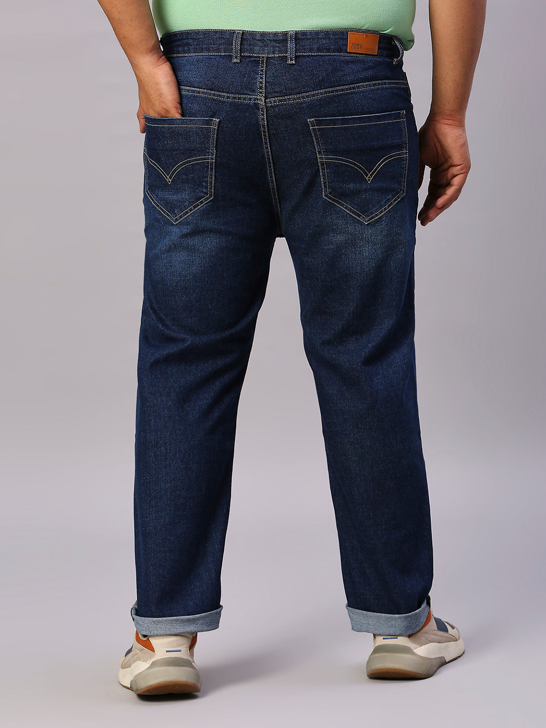 ZUSH Men Plus Size Mid Rise Clean Look  Stretchable Jeans ZU558