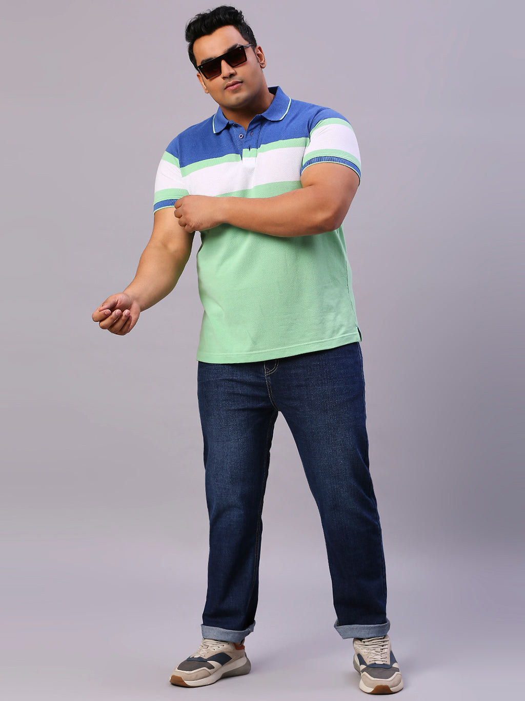ZUSH Men Plus Size Mid Rise Clean Look  Stretchable Jeans ZU558