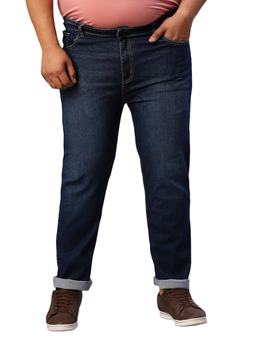 ZUSH Men Plus Size Mid Rise Clean Look  Stretchable Jeans ZU559