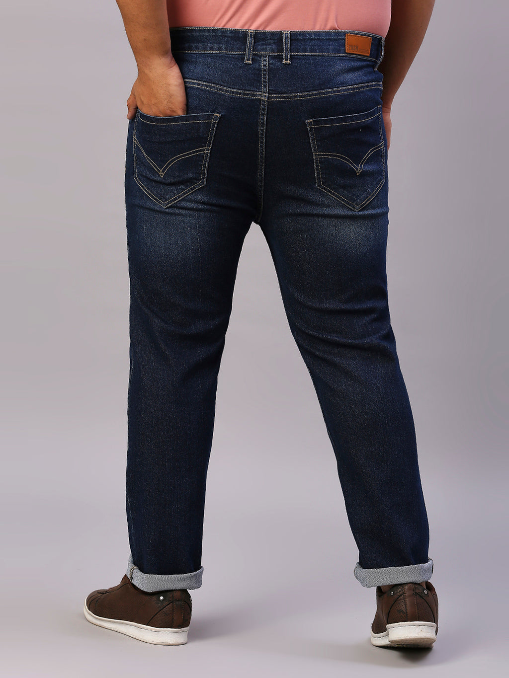 ZUSH Men Plus Size Mid Rise Clean Look  Stretchable Jeans ZU559
