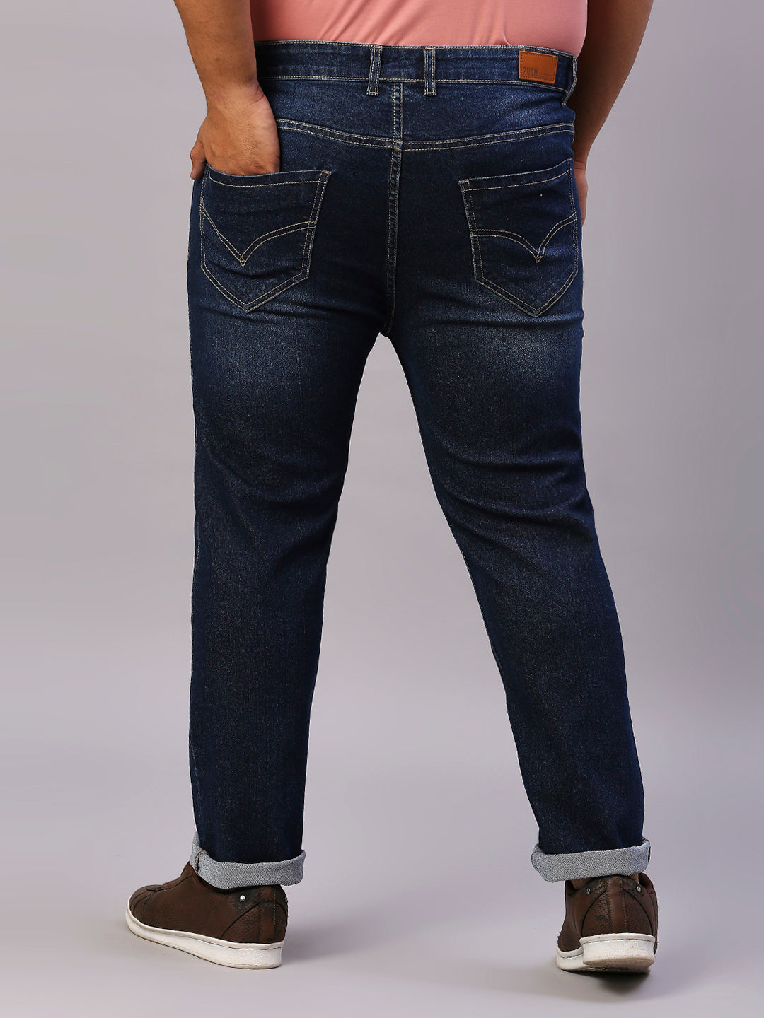 ZUSH Men Plus Size Mid Rise Clean Look  Stretchable Jeans ZU559