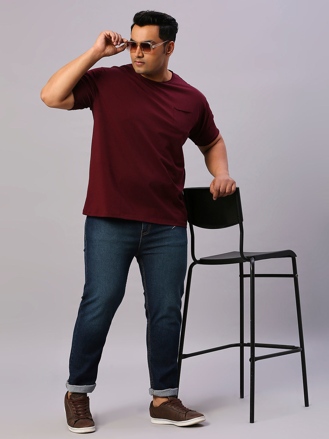 ZUSH Men Plus Size Mid Rise Clean Look  Stretchable Jeans ZU560