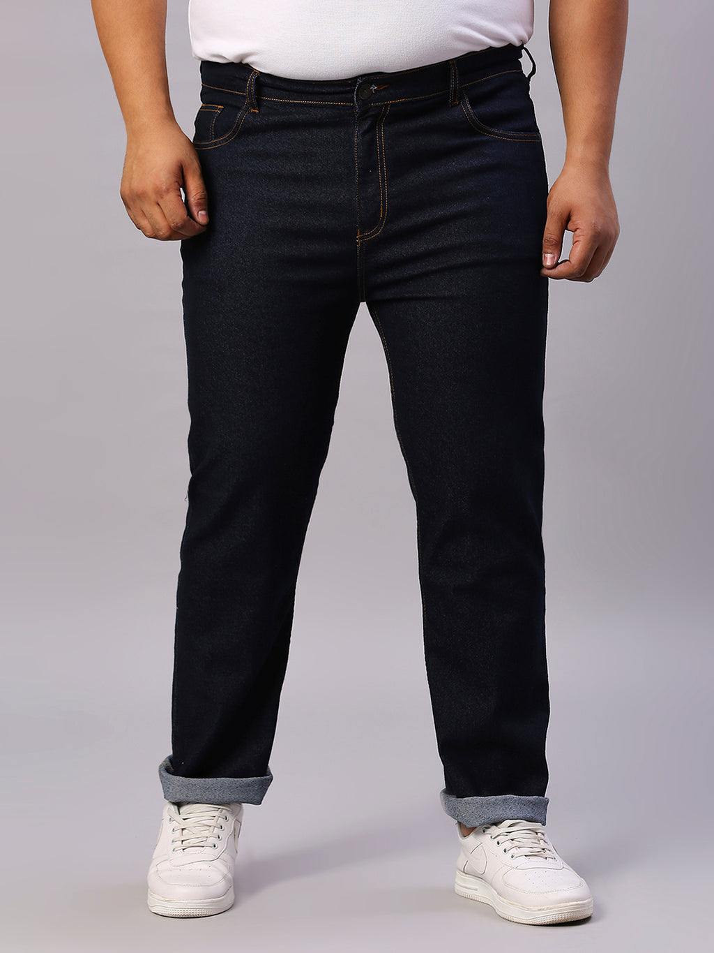 ZUSH Men Plus Size Mid Rise Clean Look Stretchable Jeans ZU561