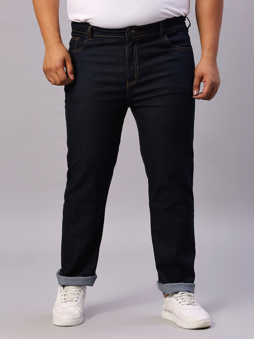 ZUSH Men Plus Size Mid Rise Clean Look Stretchable Jeans ZU561