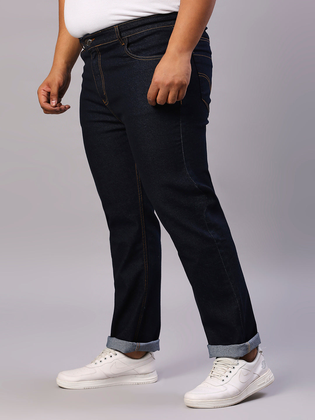 ZUSH Men Plus Size Mid Rise Clean Look Stretchable Jeans ZU561