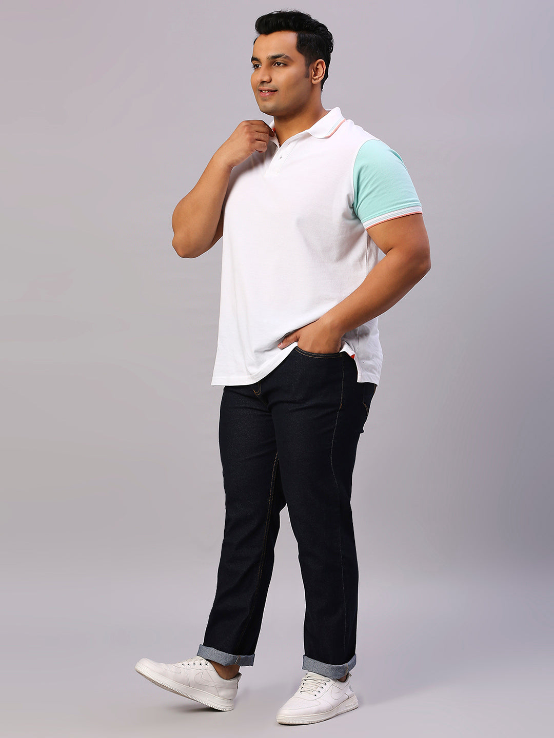 ZUSH Men Plus Size Mid Rise Clean Look Stretchable Jeans ZU561