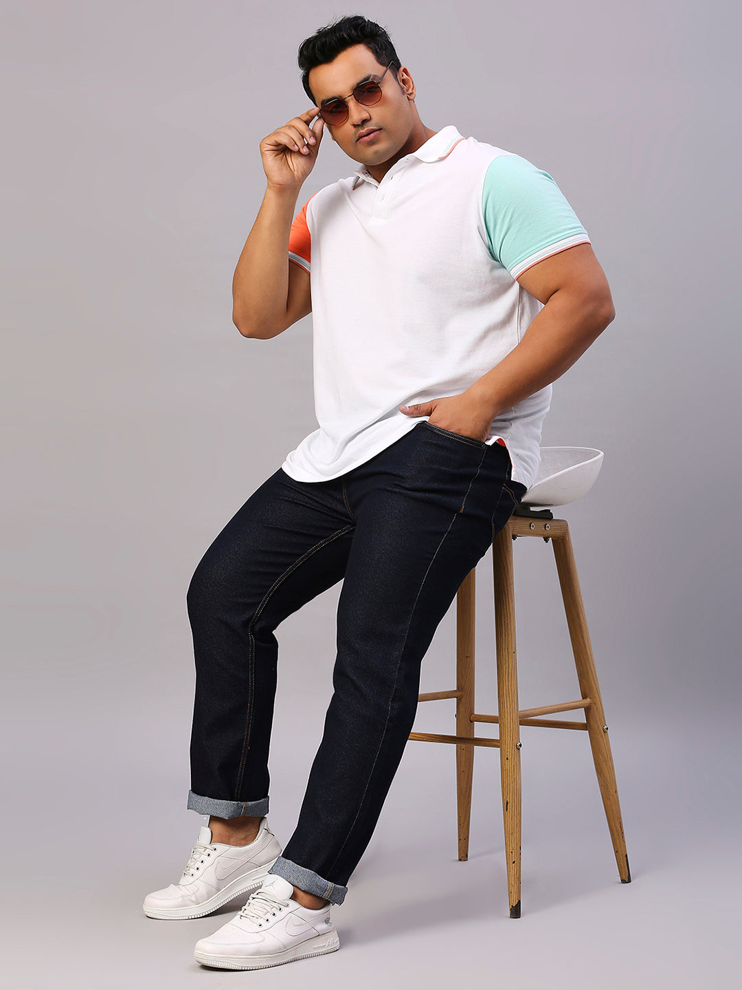 ZUSH Men Plus Size Mid Rise Clean Look Stretchable Jeans ZU561