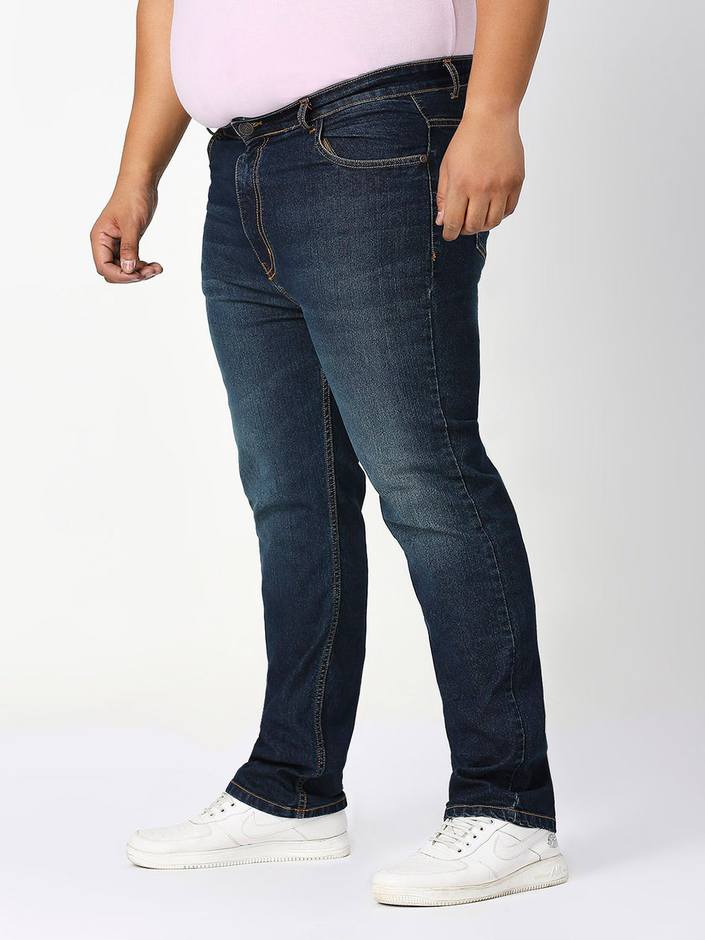 ZUSH Men Plus Size Mid Rise Clean Look  Stretchable Jeans ZU562