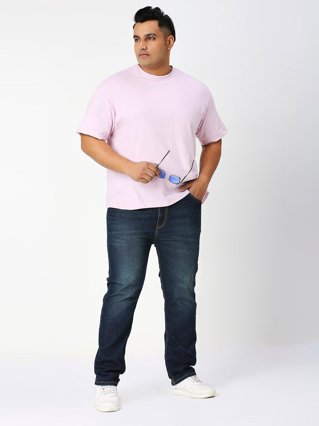 ZUSH Men Plus Size Mid Rise Clean Look  Stretchable Jeans ZU562