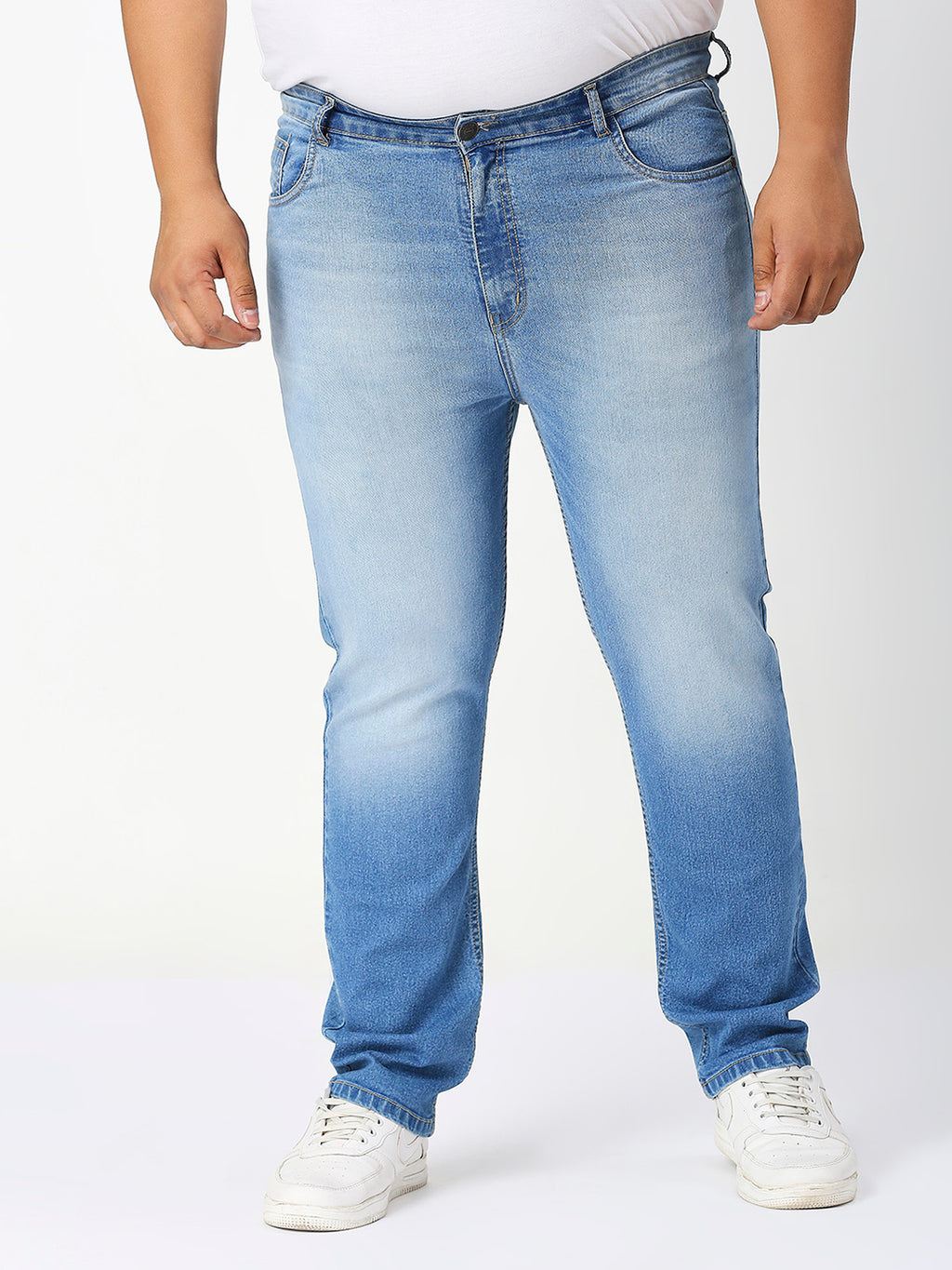 ZUSH Men Plus Size Mid Rise Clean Look Stretchable Jeans ZU563