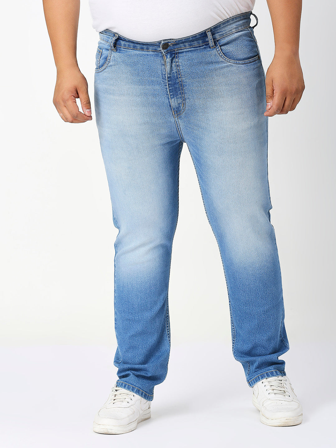 ZUSH Men Plus Size Mid Rise Clean Look Stretchable Jeans ZU563