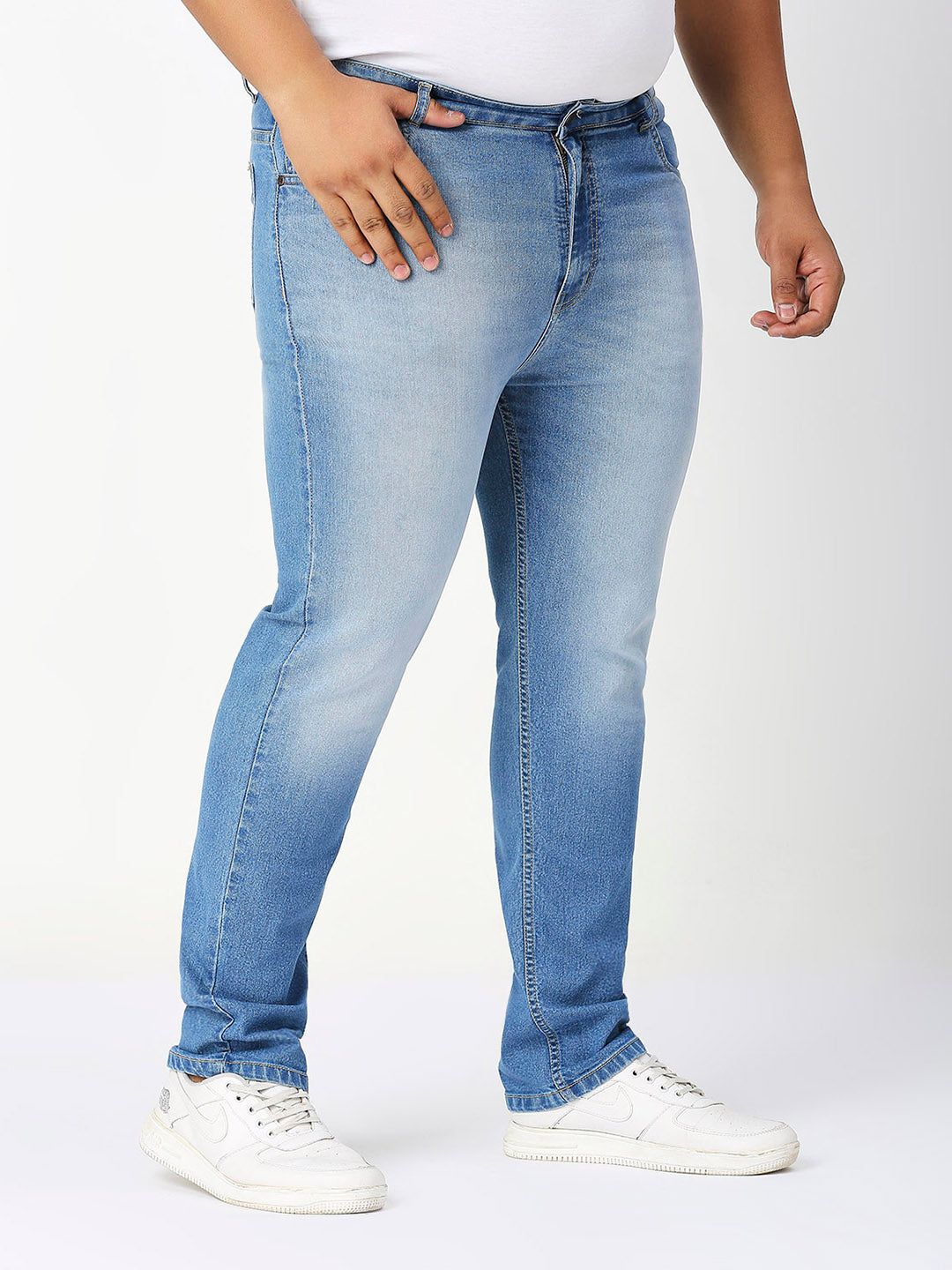 ZUSH Men Plus Size Mid Rise Clean Look Stretchable Jeans ZU563