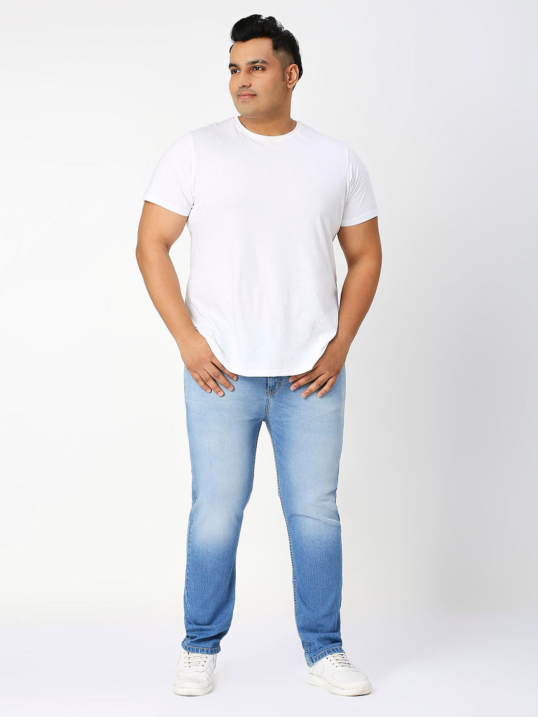 ZUSH Men Plus Size Mid Rise Clean Look Stretchable Jeans ZU563