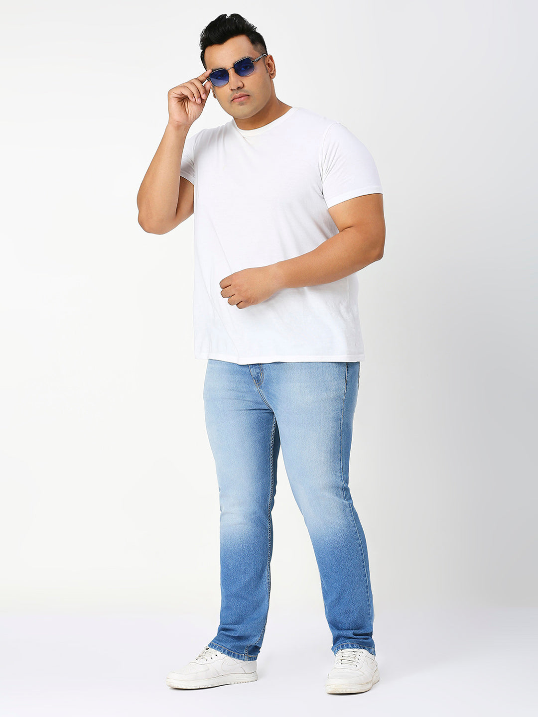ZUSH Men Plus Size Mid Rise Clean Look Stretchable Jeans ZU563