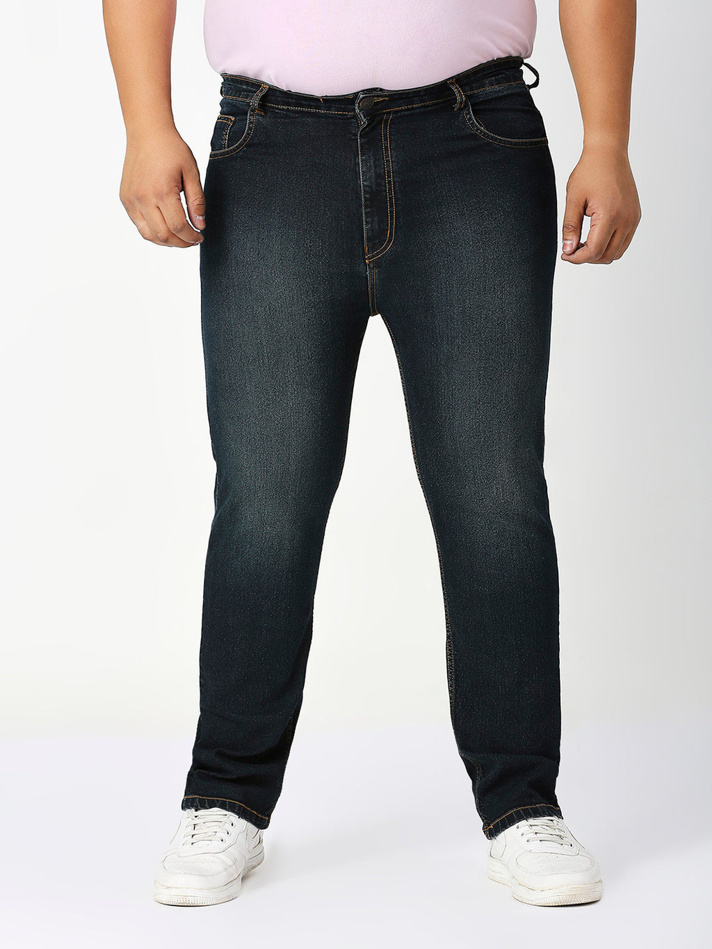 ZUSH Men Plus Size Mid Rise Clean Look Stretchable Jeans ZU564