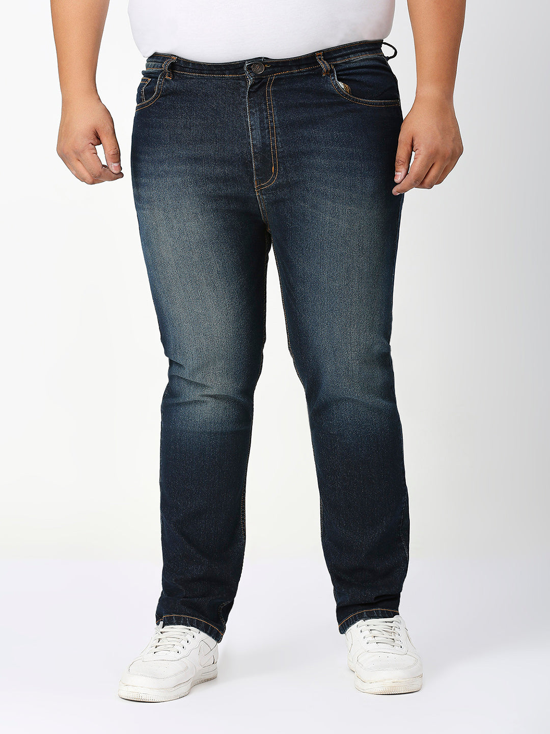 ZUSH Men Plus Size Mid Rise Clean Look  Stretchable Jeans ZU565
