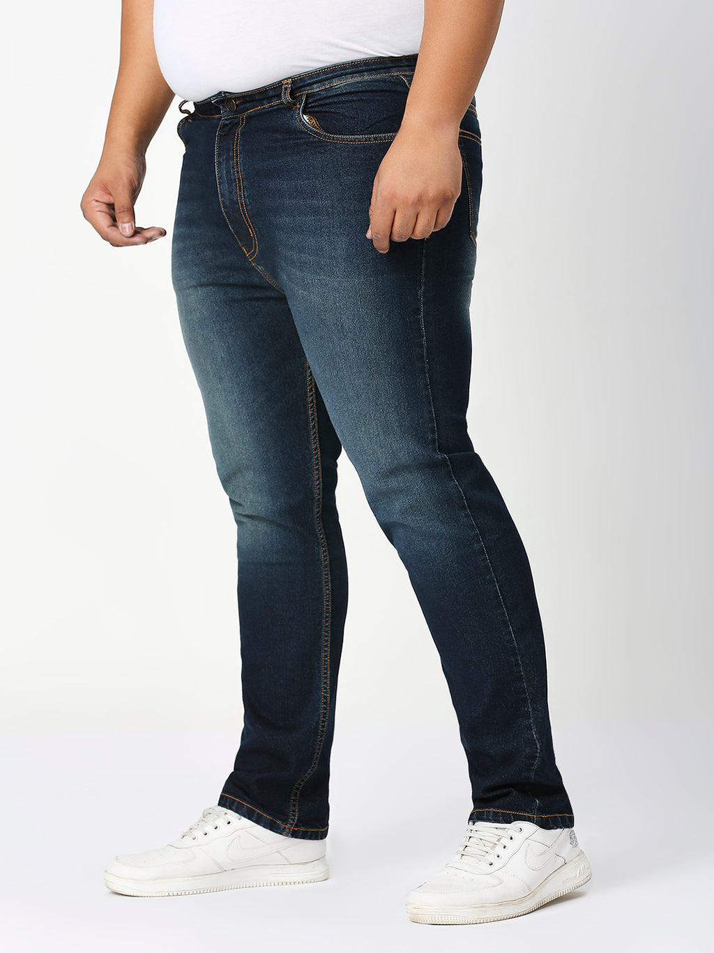ZUSH Men Plus Size Mid Rise Clean Look  Stretchable Jeans ZU565