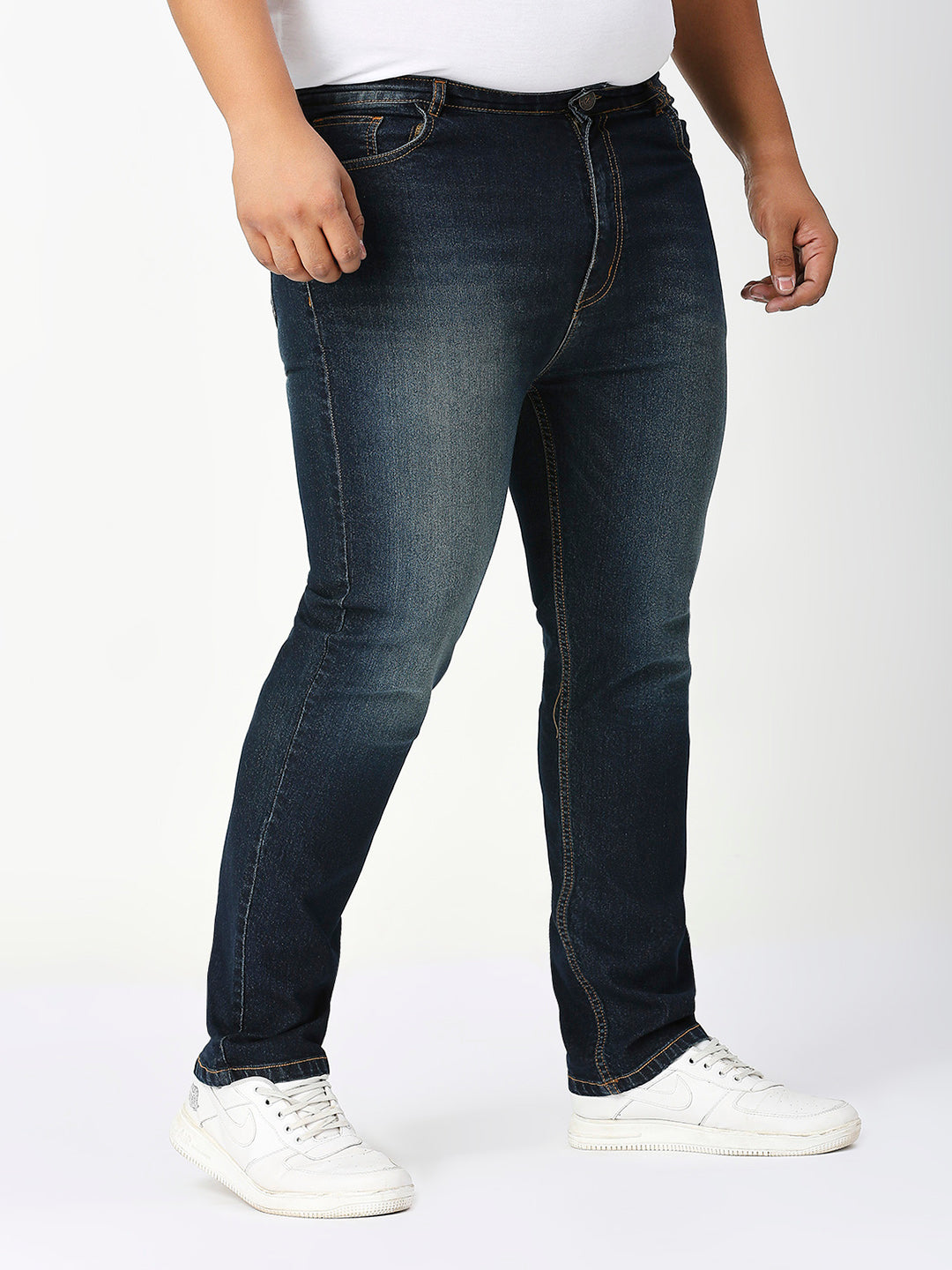 ZUSH Men Plus Size Mid Rise Clean Look  Stretchable Jeans ZU565