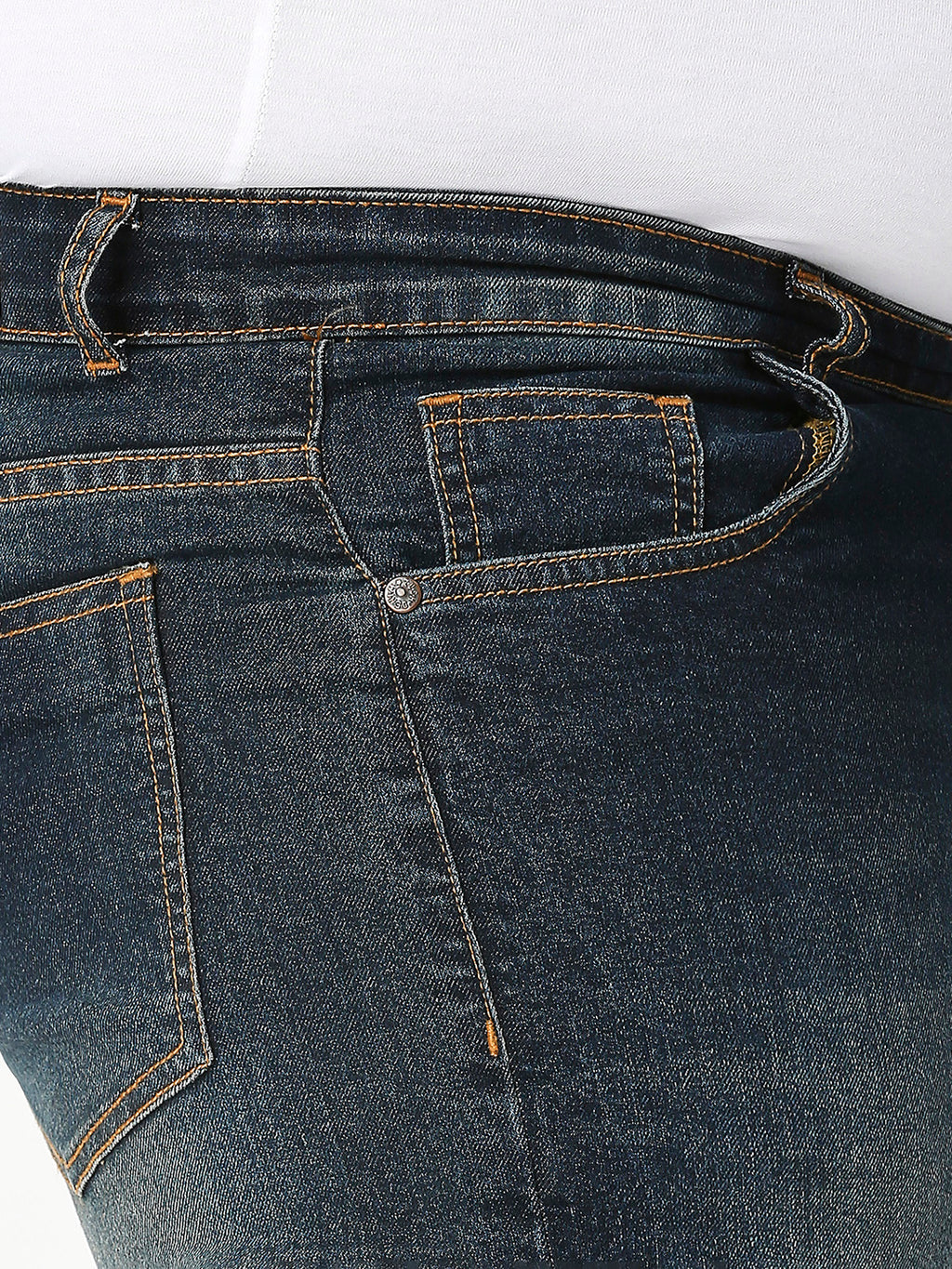 ZUSH Men Plus Size Mid Rise Clean Look  Stretchable Jeans ZU565