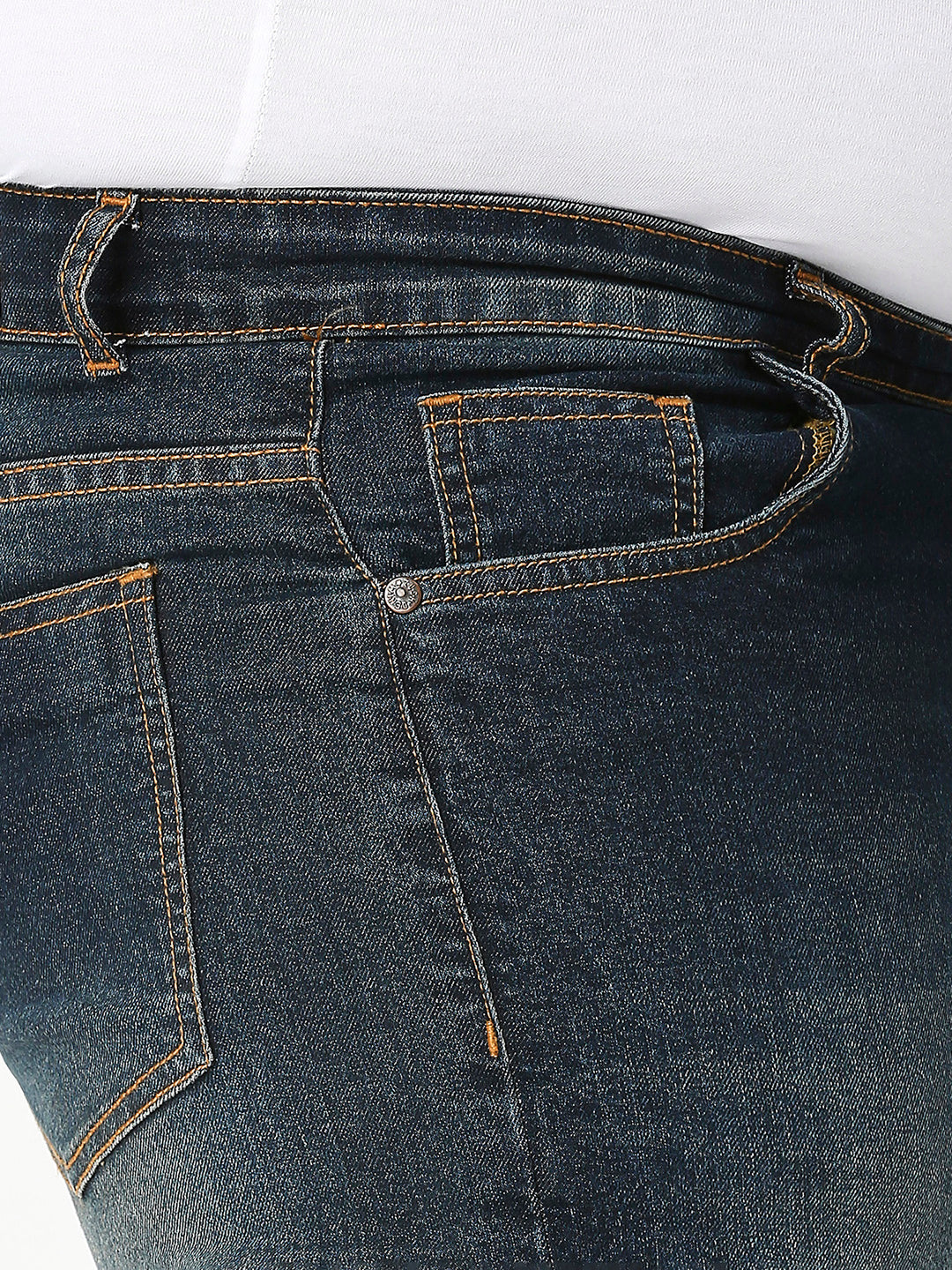ZUSH Men Plus Size Mid Rise Clean Look  Stretchable Jeans ZU565
