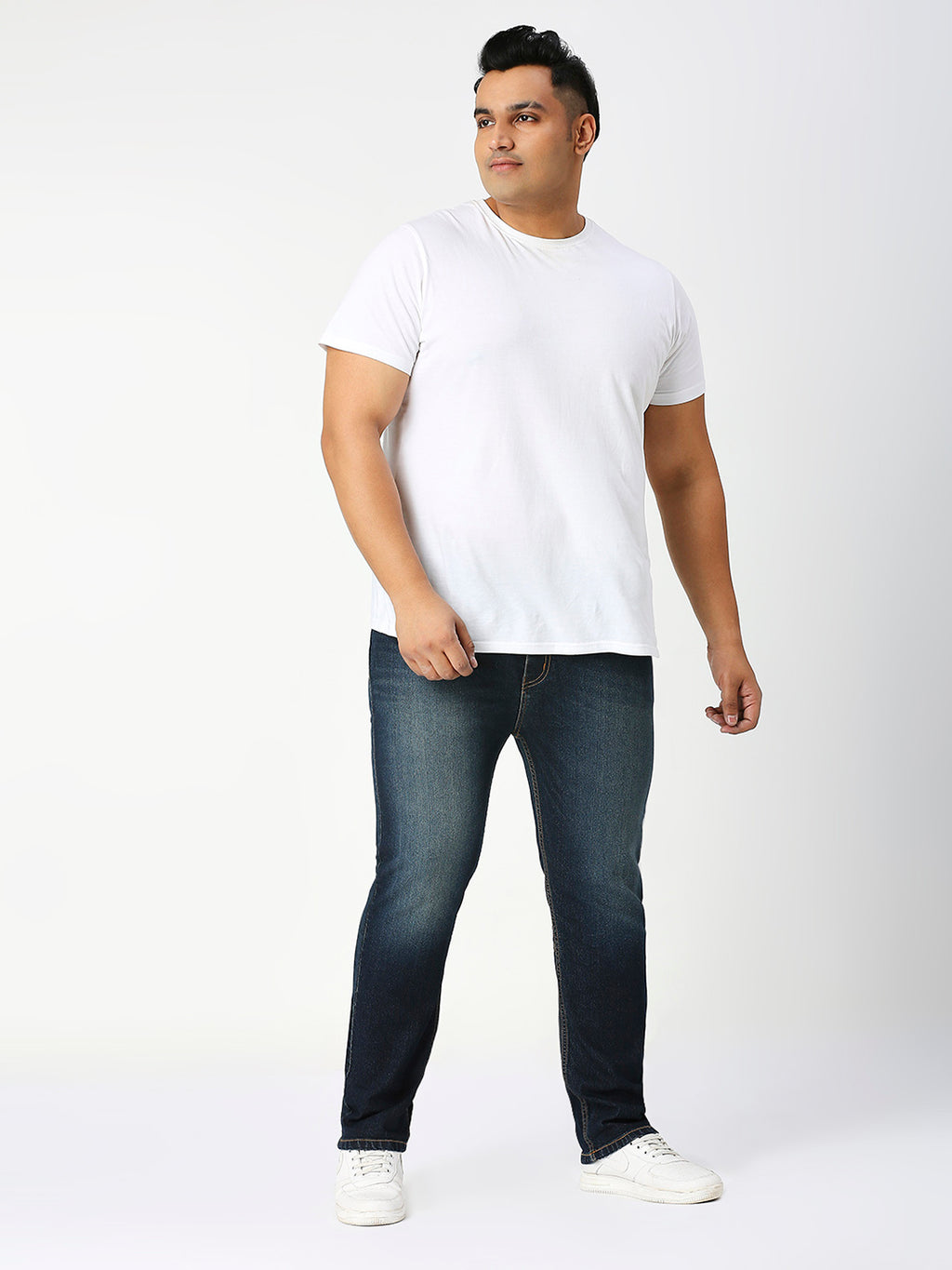 ZUSH Men Plus Size Mid Rise Clean Look  Stretchable Jeans ZU565
