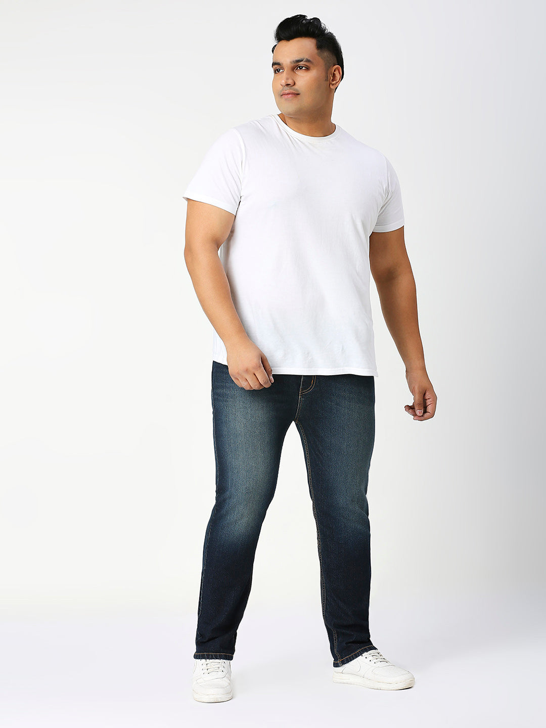 ZUSH Men Plus Size Mid Rise Clean Look  Stretchable Jeans ZU565