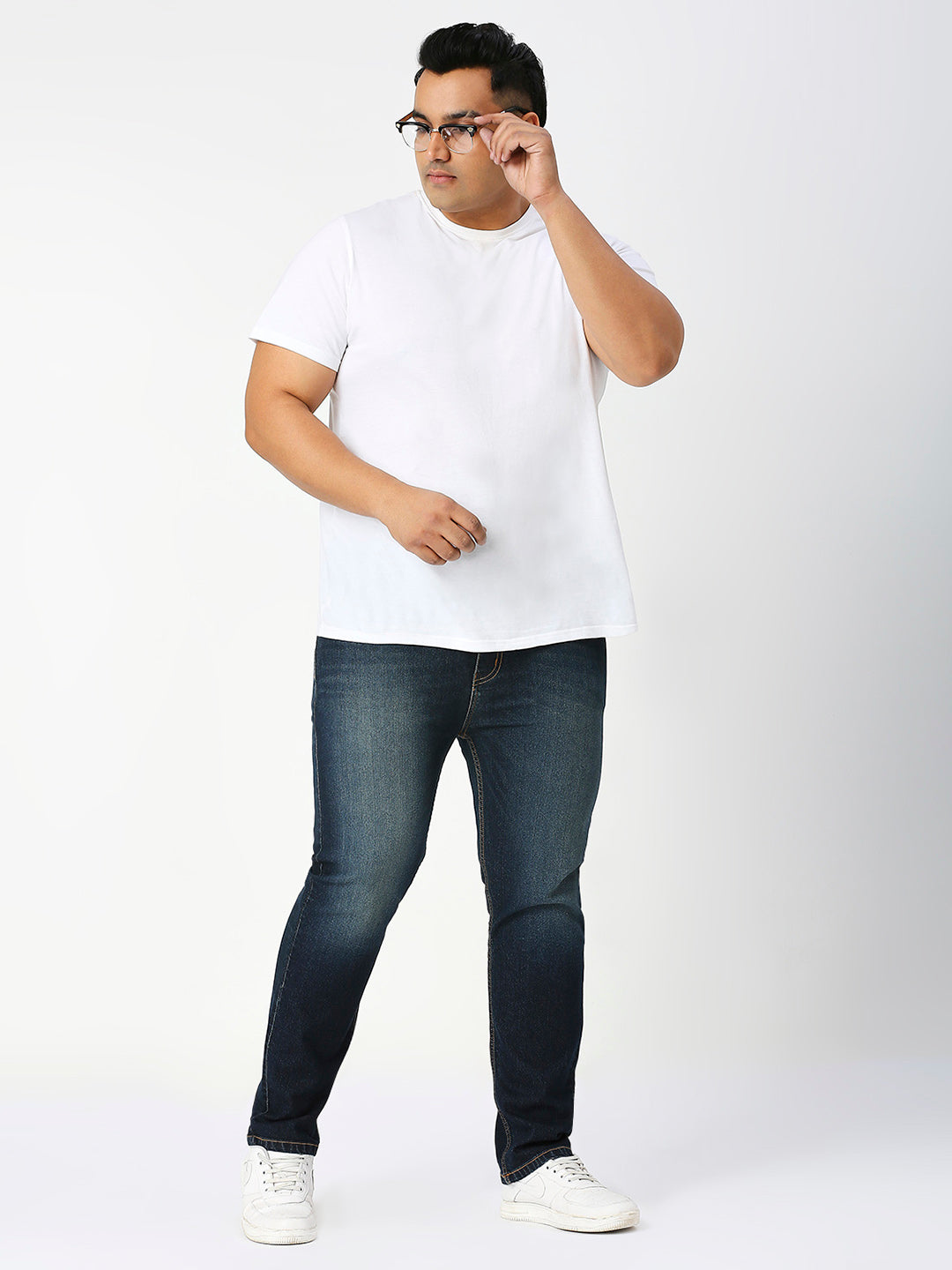 ZUSH Men Plus Size Mid Rise Clean Look  Stretchable Jeans ZU565