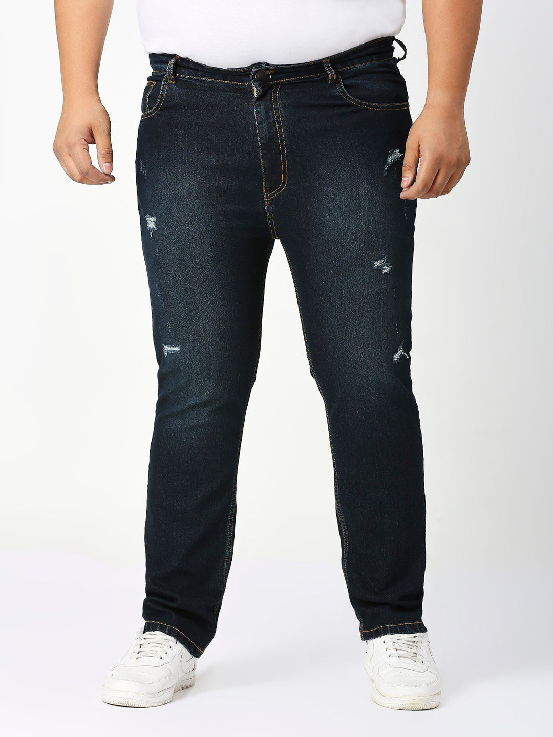 ZUSH Men Plus Size Mid Rise Clean Look  Stretchable Jeans ZU568